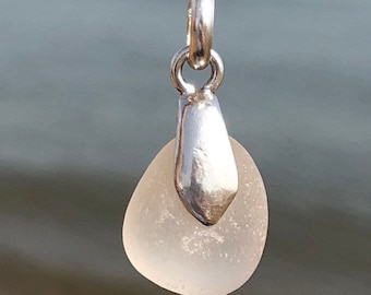 Sea Glass Necklace | Beach Glass Necklace | Sea Glass Jewelry | Simple Sea Glass Necklace | Sterling Silver Necklace | Beach Necklace