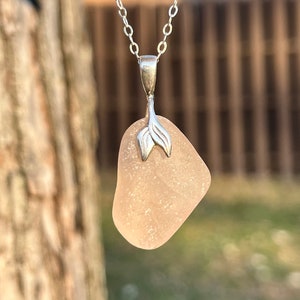 Pink Sea Glass Necklace | Sea Glass Jewelry | Seaglass Necklace | Beach Glass Necklace | Nautical necklace | Bridesmaid gifts