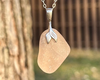 Pink Sea Glass Necklace | Sea Glass Jewelry | Seaglass Necklace | Beach Glass Necklace | Nautical necklace | Bridesmaid gifts