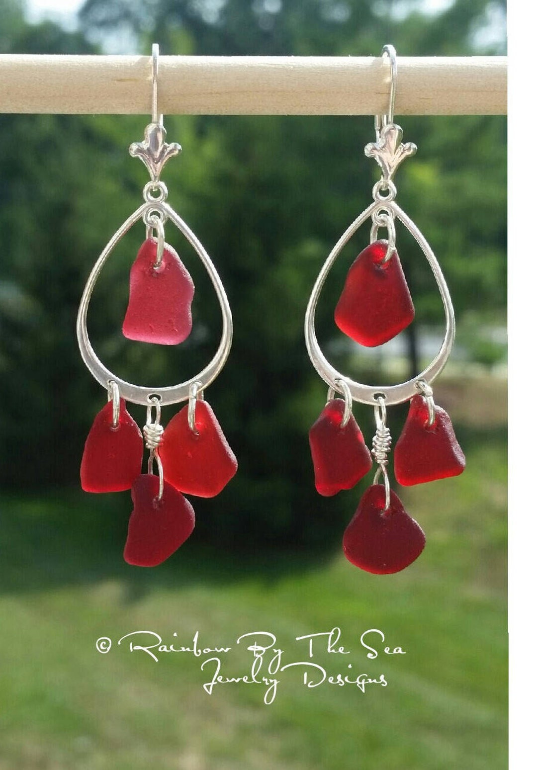Sea Glass Earrings Seaglass Earrings Sea Glass Jewelry Genuine Sterling