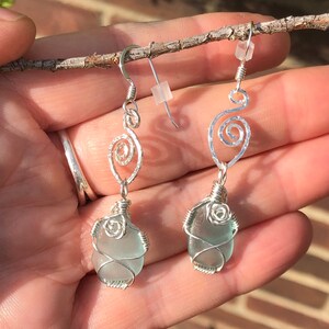 Genuine Sea Glass Earrings Sea Glass Jewelry SeaGlass Earrings Seaglass Jewelry Beach Glass Earrings Beach Glass Jewelry image 8