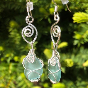 Genuine Sea Glass Earrings Sea Glass Jewelry SeaGlass Earrings Seaglass Jewelry Beach Glass Earrings Beach Glass Jewelry image 7