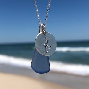 Sea Glass & Sterling Silver Necklace, Sea Glass Jewellery, Gifts for Her Birthday