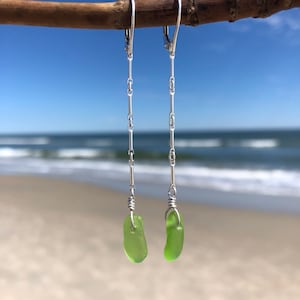 Sea Glass Earrings, Sea Glass Jewelry, Sea Glass, Sterling Silver Earrings, Beach Glass Earrings, Seaglass Earrings, Gifts for Her