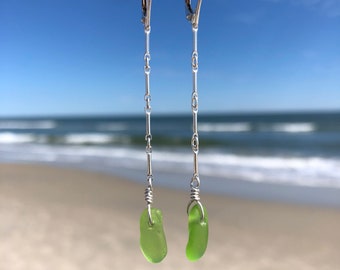 Sea Glass Earrings, Sea Glass Jewelry, Sea Glass, Sterling Silver Earrings, Beach Glass Earrings, Seaglass Earrings, Gifts for Her