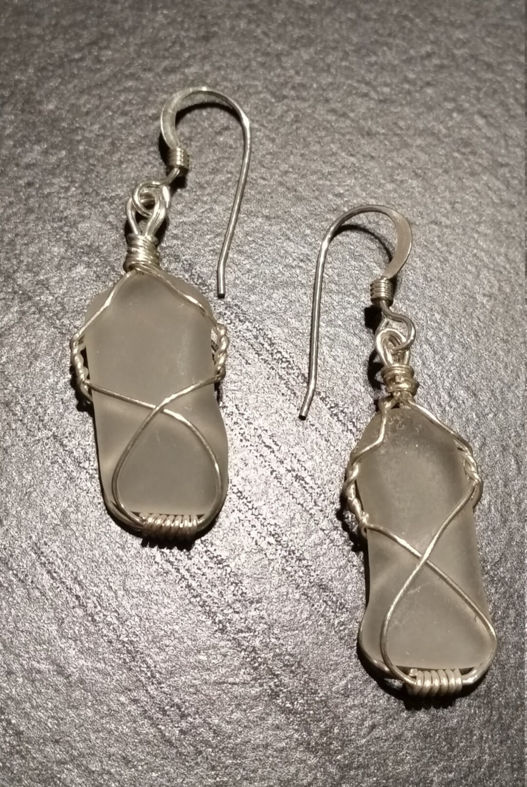White Sea Glass Earrings Sea Glass Jewelry Genuine Sea Glass - Etsy Canada