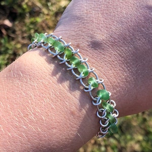 Sea Glass Bracelet | Sea Glass and Sterling Silver Bracelet | Sea Glass Jewelry | SeaGlass Bracelet | Beach Glass Bracelet | Statement