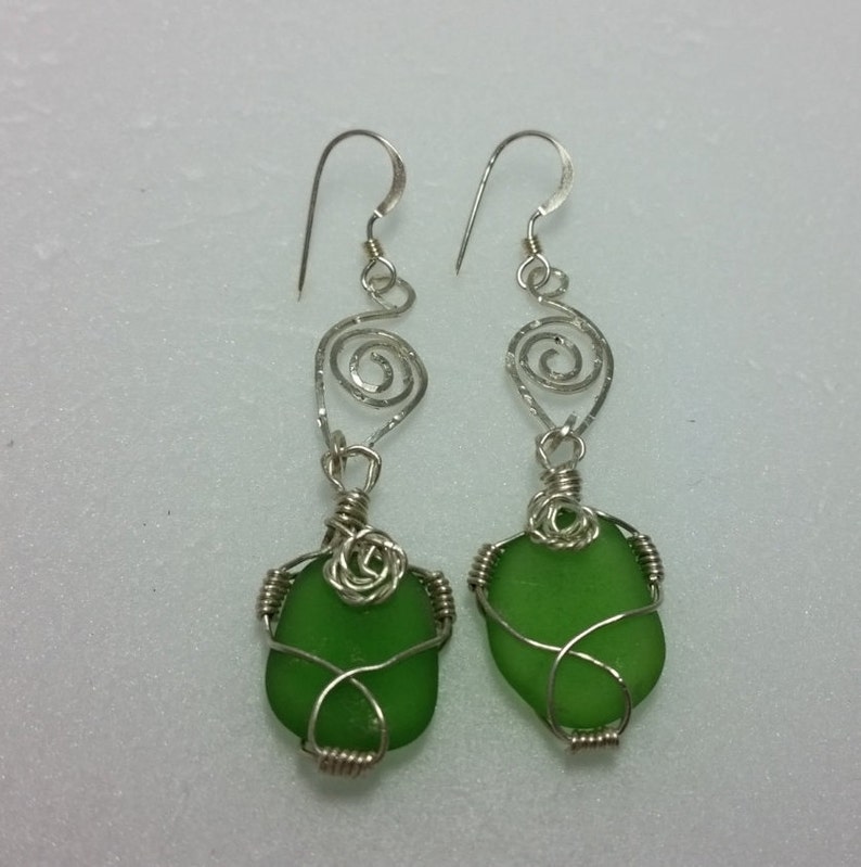 Genuine Sea Glass Earrings Sea Glass Jewelry SeaGlass Earrings Seaglass Jewelry Beach Glass Earrings Beach Glass Jewelry image 5