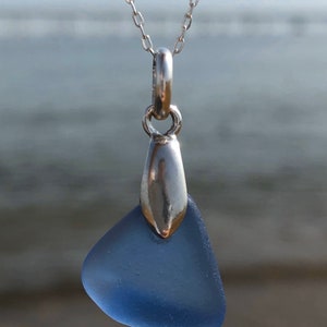Sea Glass Necklace | Beach Glass Necklace | Sea Glass Jewelry | Simple Sea Glass Necklace | Sterling Silver Necklace | Beach Necklace