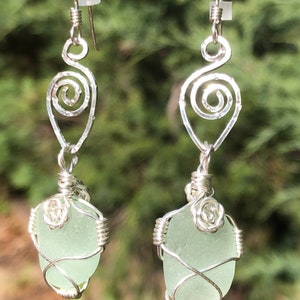 Genuine Sea Glass Earrings Sea Glass Jewelry SeaGlass Earrings Seaglass Jewelry Beach Glass Earrings Beach Glass Jewelry image 1