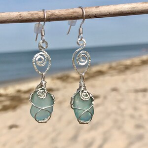 Genuine Sea Glass Earrings Sea Glass Jewelry SeaGlass Earrings Seaglass Jewelry Beach Glass Earrings Beach Glass Jewelry image 2
