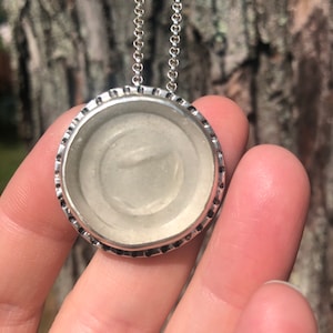Sea Glass Necklace, Sea Glass Jewelry, Sterling Silver Necklace, Scottish Sea Glass, Gift for her birthday