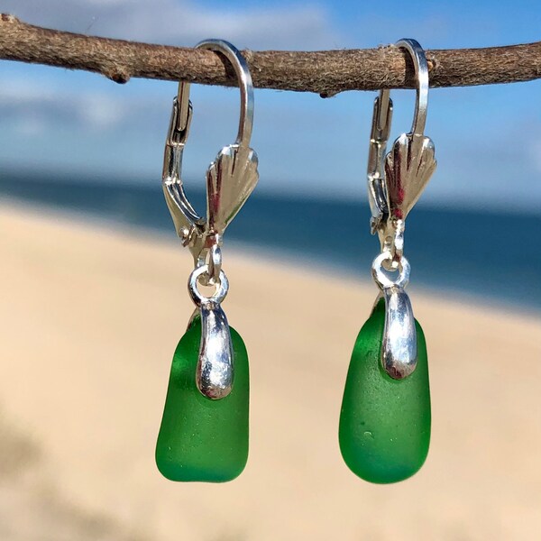 Genuine Sea Glass Earrings | Sea Glass Jewelry | SeaGlass Earrings | Seaglass Jewelry | Beach Glass Earrings