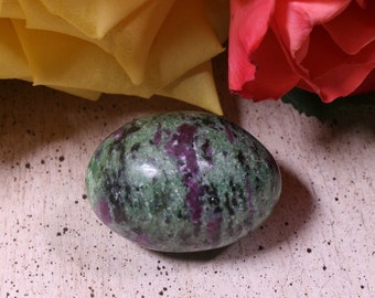 Ruby and Zoisite Lingam from Tanzania 80.1 grams, Heart Chakra Healing