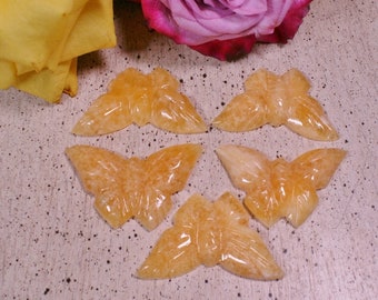 Orange Calcite Butterfly Carving from Argentina. (ONE per order)