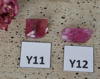 Faceted Ruby Cabochon, Ruby Cabochon, Gem Ruby, Birthstones Y11 & Y12
