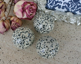 Dalmatian Stone Crystal Sphere / Crystal Ball, Grounding Stones, Black Tourmaline, from Mexico, approx: 1.58" in diameter.