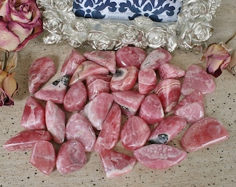 Rhodochrosit poliert, Handpolierter Rhodochrosit aus Argentinien, Steine für das Herzchakra, T3