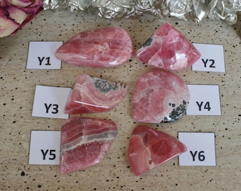 Rhodochrosite, Hand Polished Rhodochrosite from Argentina. Pick Your Own.