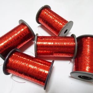 Japanese Vintage Metal thread flat type Hirahaku 5set Aluminum foil & Washi(japanese paper) embroidery 11202