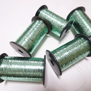 Japanese Vintage Metal thread flat type Hirahaku 5set Aluminum foil & Washi(japanese paper) embroidery 11201