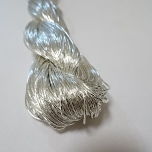 Japanese vintage real silver leaf thread kinkoma embroidery S14 100M image 5