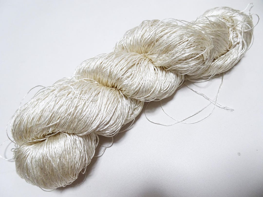 Japanese Vintage High Class Rare Silk Thread Mixture of Silver ...