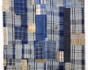 Rare Tanba-fu Boro Patchwork Textile | Antique Japanese Folk Fabric 14518