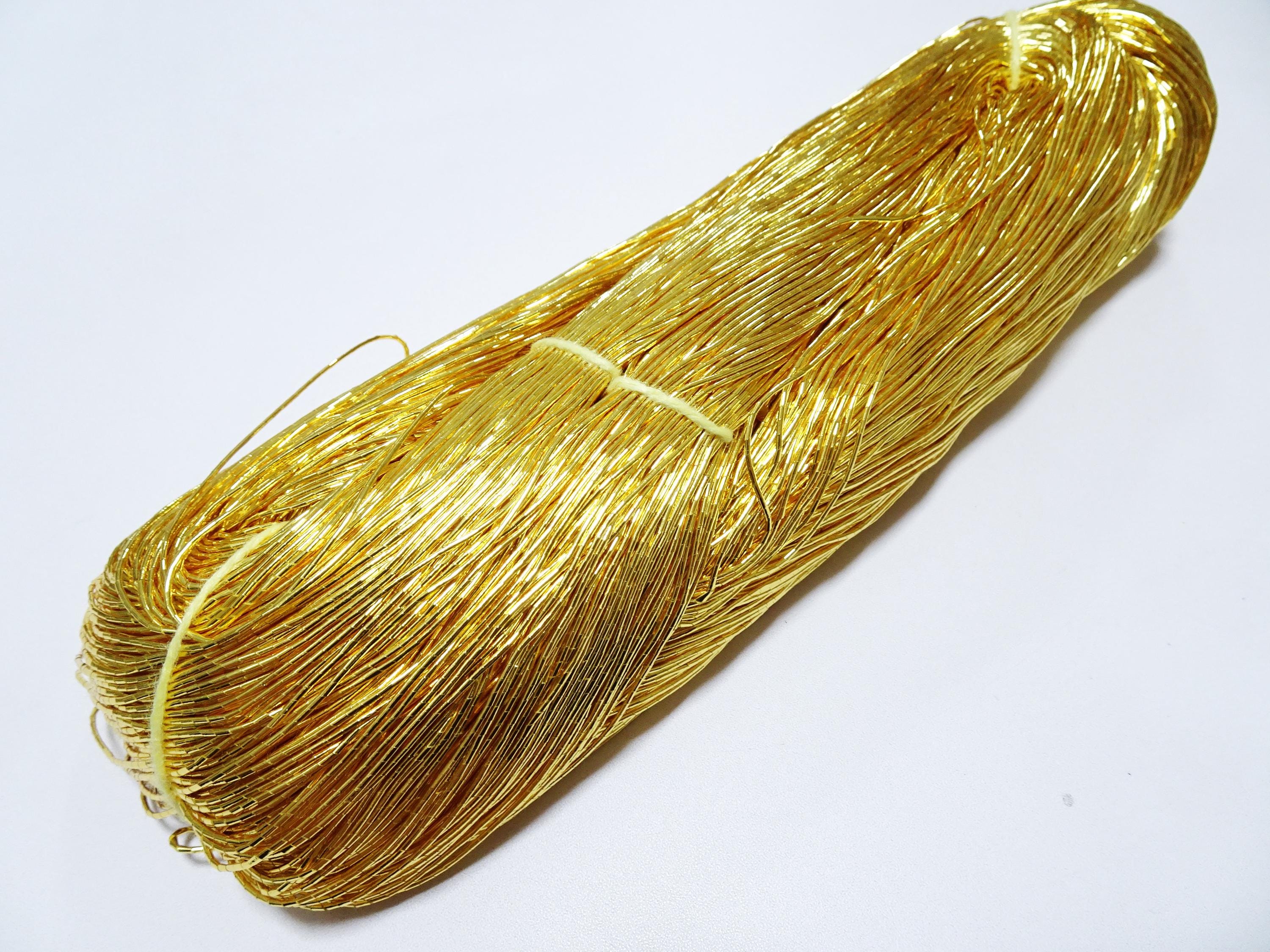 ハンドメイドko Japanese Vintage Gold Leaf Thread Kinkoma Embroidery 143 0.85mm