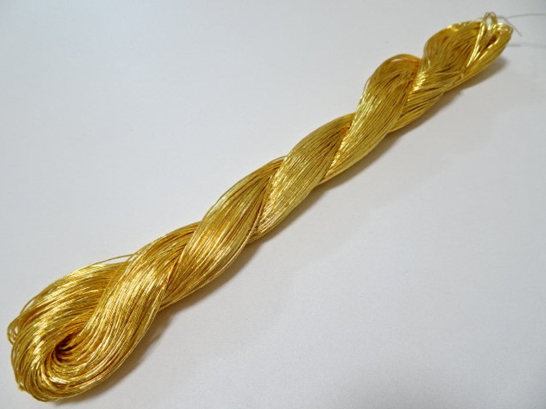 Japanese Vintage Gold Leaf Thread Kinkoma Embroidery 8 100M