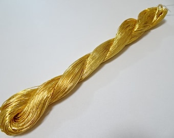 Japanese vintage gold leaf thread kinkoma embroidery 8 100M  0.50mm