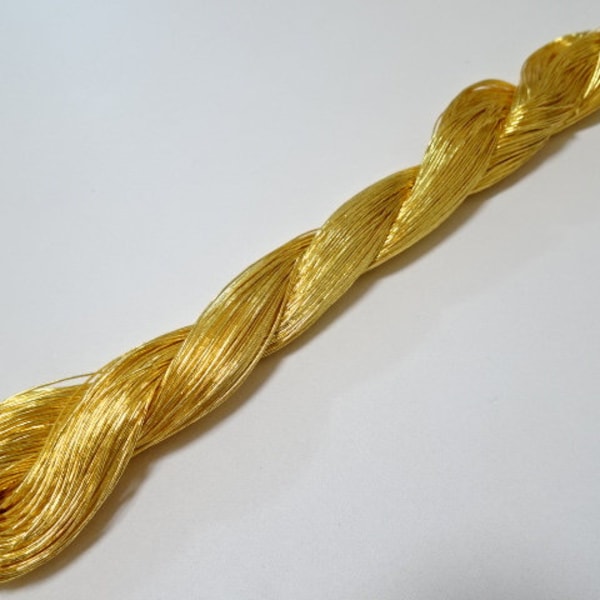 Japanese vintage gold leaf thread kinkoma embroidery 8 100M  0.50mm