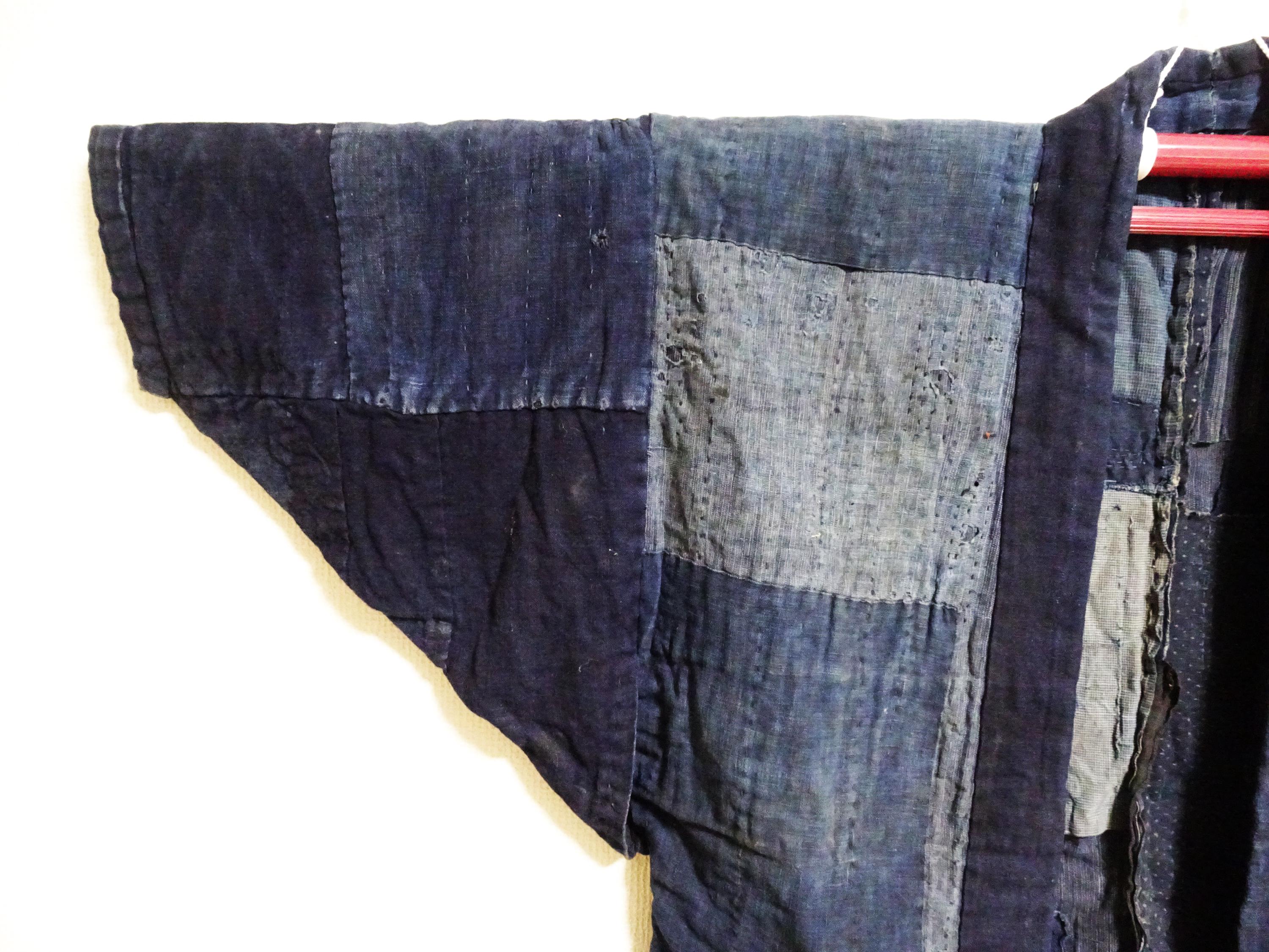 和アンティーク 綿襤褸 らんる刺子絣 藍野良着 7777 - Etsy 日本