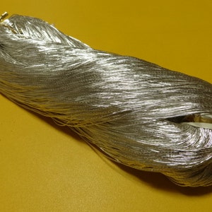 Japanese Vintage Real Silver Leaf Thread Kinkoma Embroidery S12 0.75mm ...