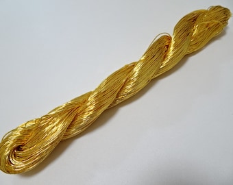 Japanese vintage gold leaf thread kinkoma embroidery 10 0.65mm 100M