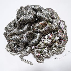 Japanese Vintage Super Rare Shiro (White) Oshima tsumugi kasuri loose Twisted Silk Thread sets Embroidery & weave 13581