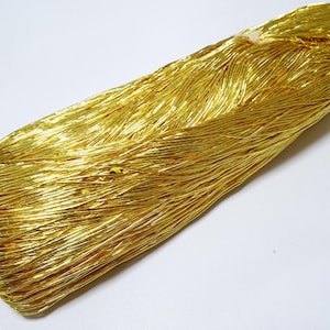 Hilo japonés vintage de hoja de oro Kinkoma para bordar, 183 hilos de 1,1 mm