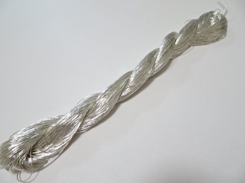 Japanese vintage real silver leaf thread kinkoma embroidery S8 100M 0.50mm image 1