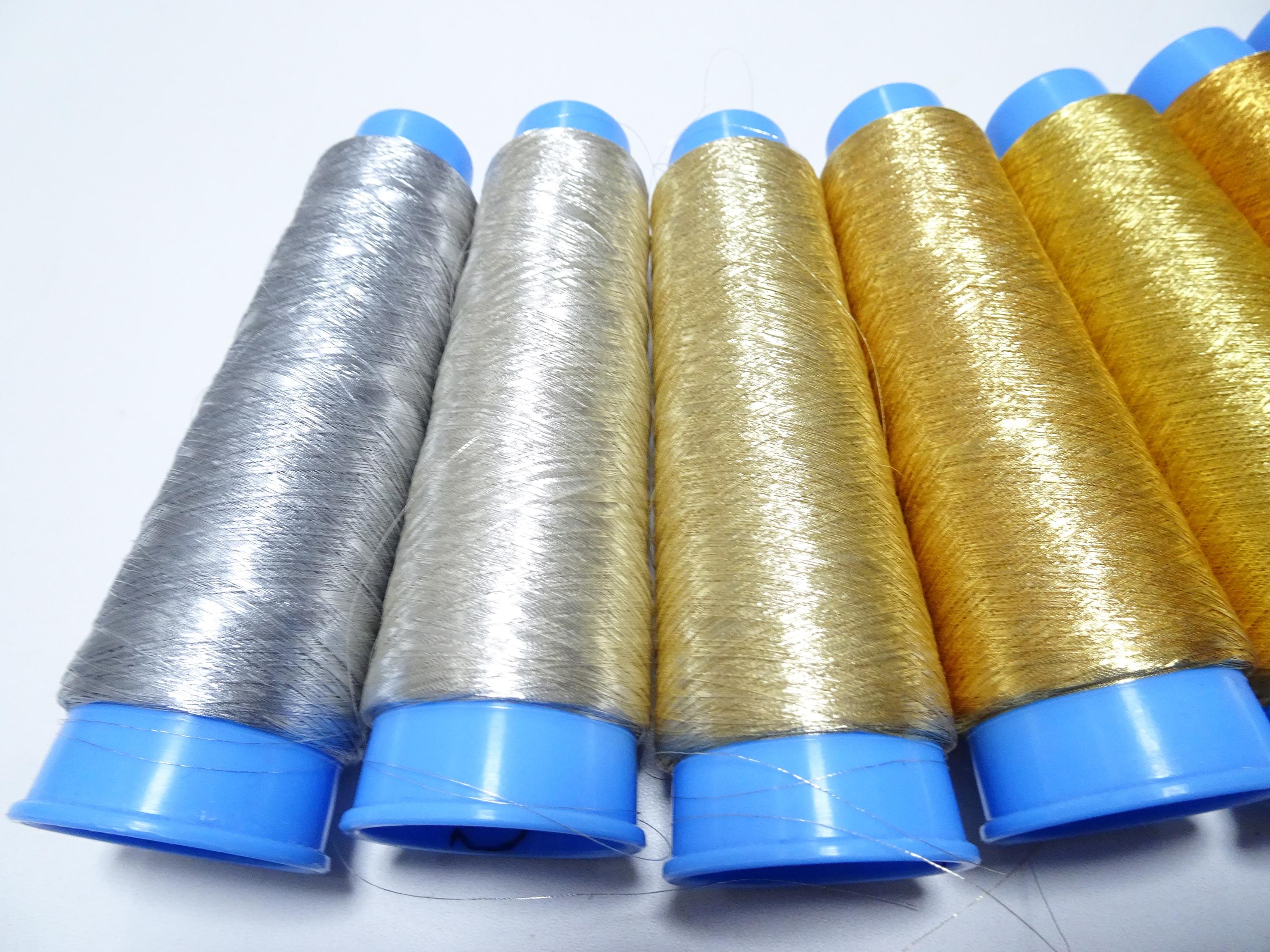 Silver Gold Reafページ Japanese Vintage Gold Leaf Thread & Silver Leaf Thread 8sets