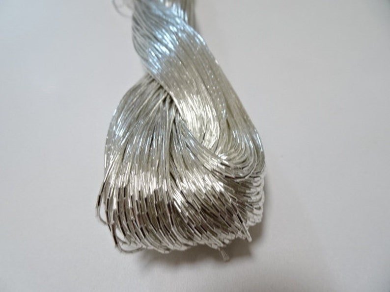 Japanese vintage real silver leaf thread kinkoma embroidery S18 100M image 5