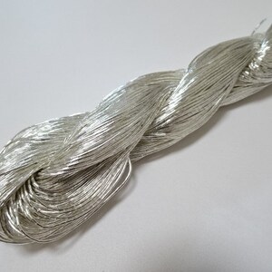 Japanese vintage real silver leaf thread kinkoma embroidery S14 100M image 3