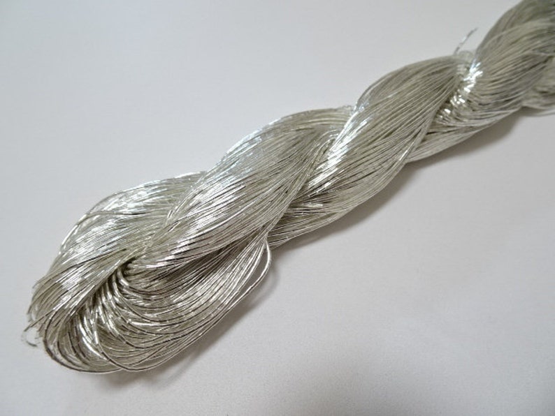 Japanese vintage real silver leaf thread kinkoma embroidery S14 100M image 3