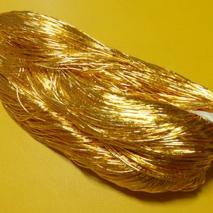 Japanese vintage gold leaf thread kinkoma embroidery 183 1.1mm image 1