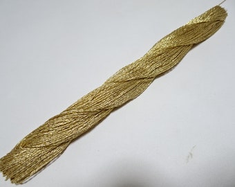 Limited 7 Japanese vintage rare Double Twist high class gold leaf thread embroidery 6765
