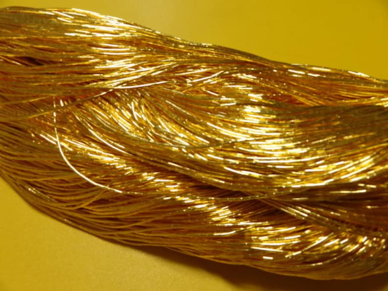 Japanese vintage gold leaf thread kinkoma embroidery 183 1.1mm image 4