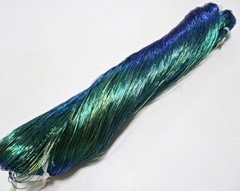 Japanese vintage high class thread Aurora green  embroidery 1000M