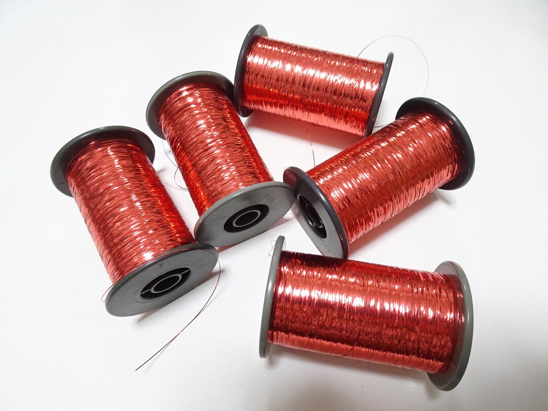 Japanese Vintage Metal Thread Flat Type Hirahaku 5set Aluminum Foil ...