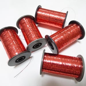 Japanese Vintage Metal thread flat type Hirahaku 5set Aluminum foil & Washi(japanese paper) embroidery 11203