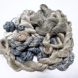 Japanese Vintage Super Rare Mud Dyeing kasuri loose Twisted Silk Thread Various Sets Embroidery & weave 13589