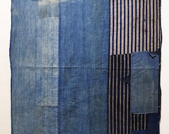 アンティークな日本の藍染めボロ布 - 大判 - Etsy 日本